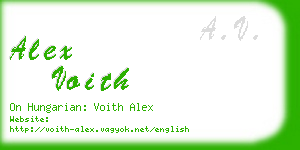 alex voith business card